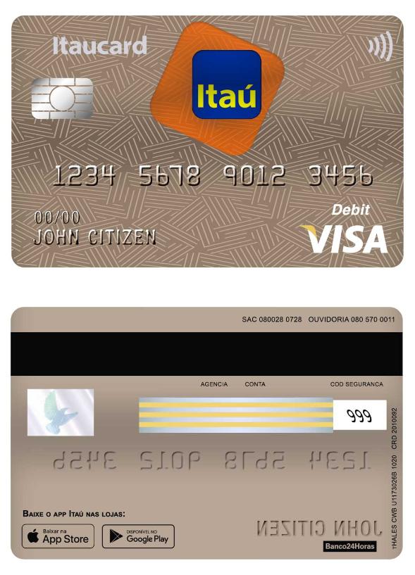 Brazil Itau bank visa debit card